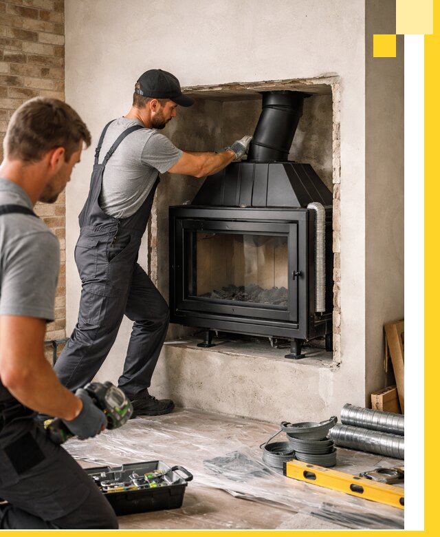 Установка каминных топок в Назарове: монтаж, подключение