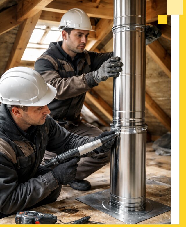 Монтаж дымоходов для каминов в Назарове с гарантией качества