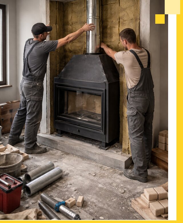 Изготовление и монтаж закрытых каминов в Назарове под ключ