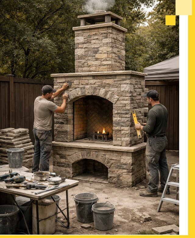 Проектирование и установка уличных каминов в Назарове