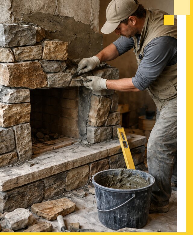 Изготовление и установка каменных каминов под ключ в Назарове