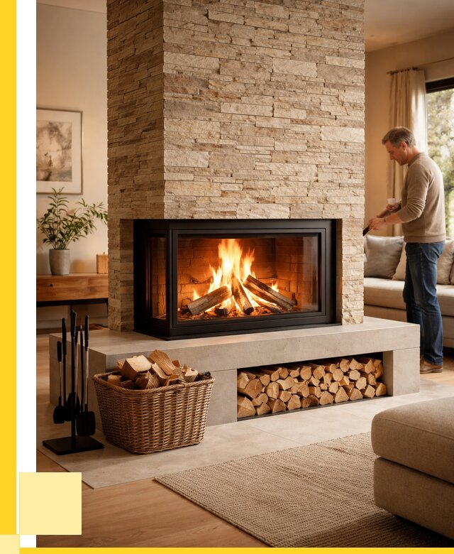 Дровяной камин под ключ в Назарове от 205560 р. | ЭриданНрв