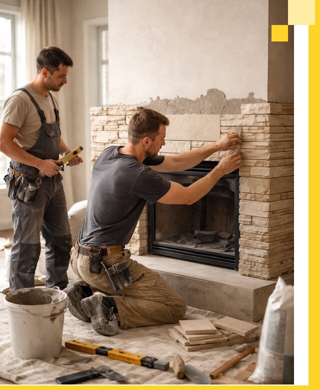 Установка и монтаж каминов для загородного дома в Назарове