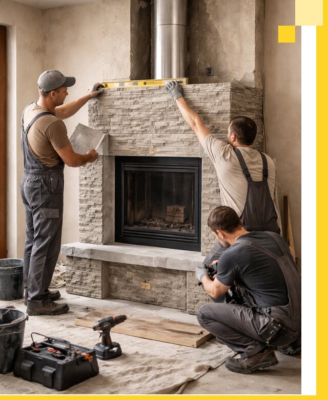 Профессиональный монтаж каминов под ключ в Назарове для дома