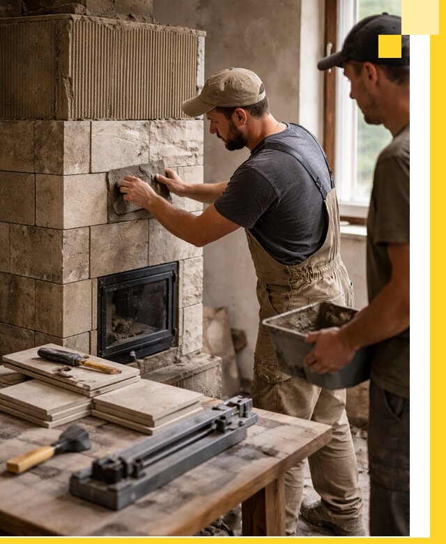 Профессиональная облицовка печей в Назарове: керамика и камень