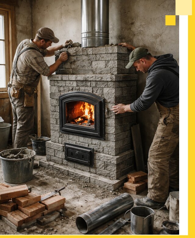 Производство, поставка и монтаж дровяных печей в Назарове