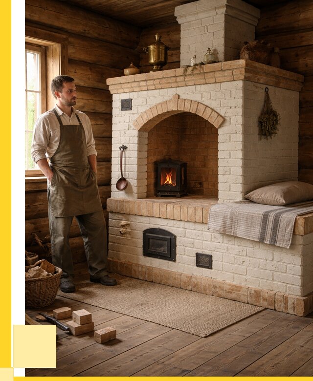 Русские печи с лежанкой под ключ в Назарове от 154170 р. ЭриданНрв