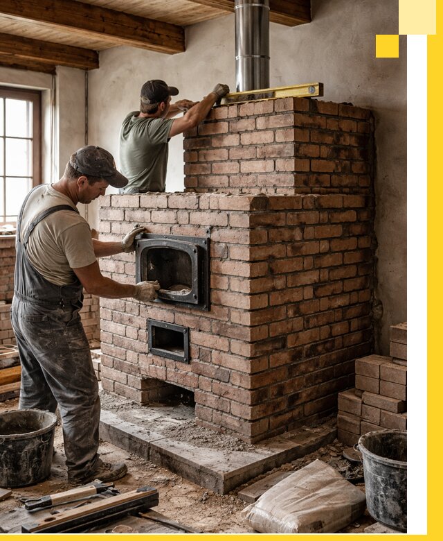 Печи для загородного дома под ключ в Назарове — монтаж и сервис