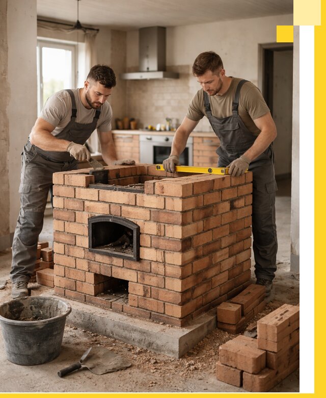 Установка и монтаж печей в частном доме в Назарове под ключ