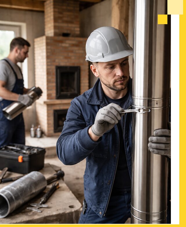 Профессиональный монтаж дымоходов для печей в Назарове