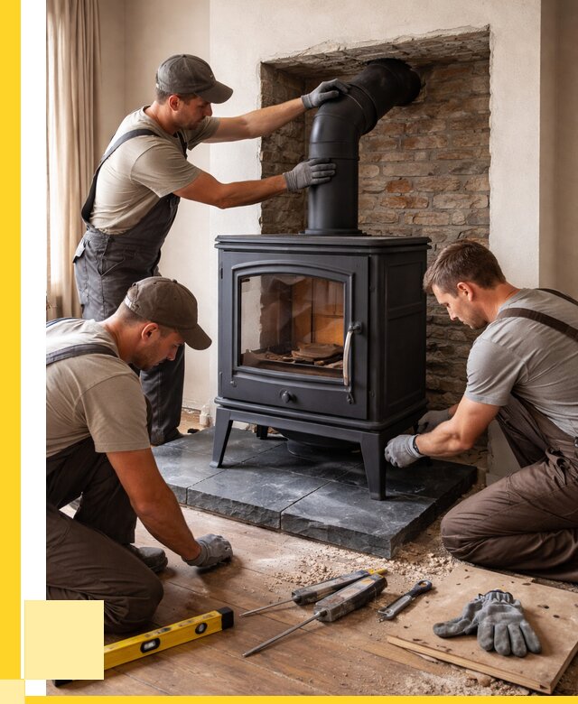 Монтаж печи камина в частном доме в Назарове от 25695 р. | ЭриданНрв