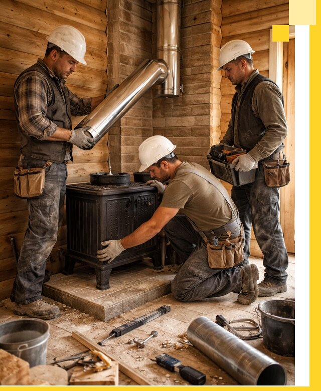 Профессиональный монтаж банных печей и дымоходов в Назарове