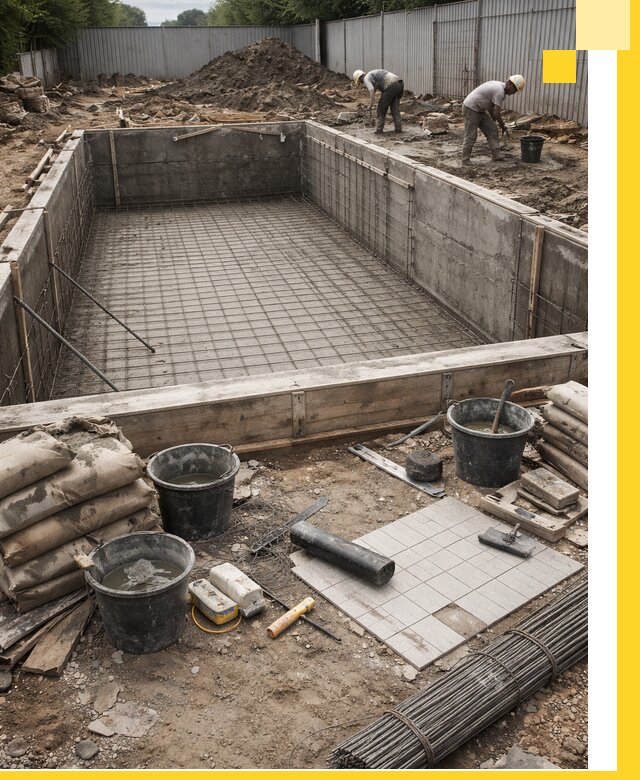 Строительство бассейнов под ключ в Назарове, дизайн и монтаж