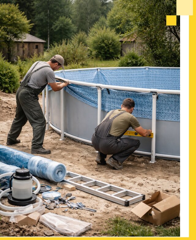 Установка и монтаж каркасных бассейнов в Назарове под ключ