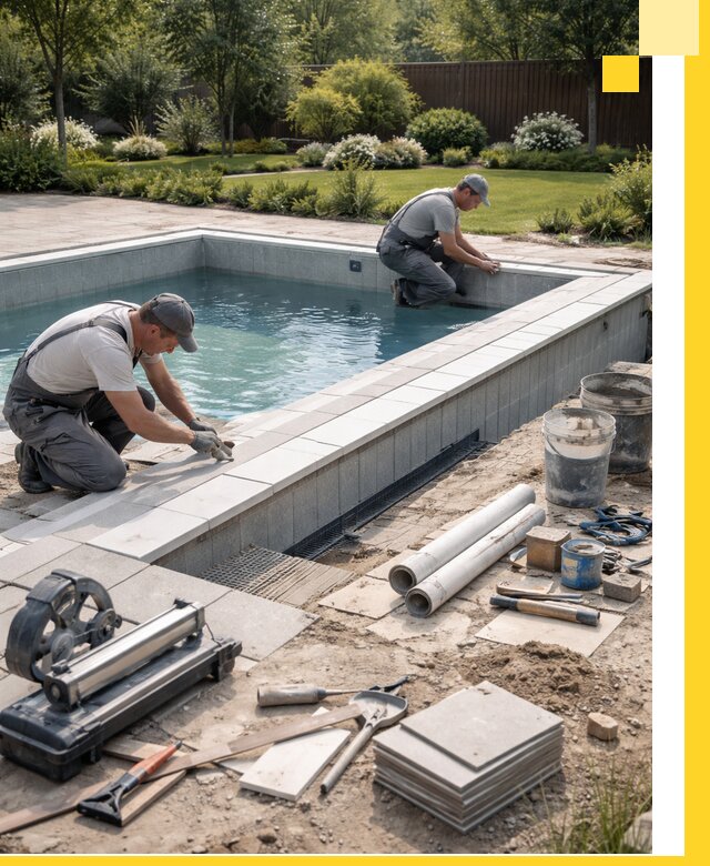 Строительство открытых бассейнов под ключ в Назарове профессионально