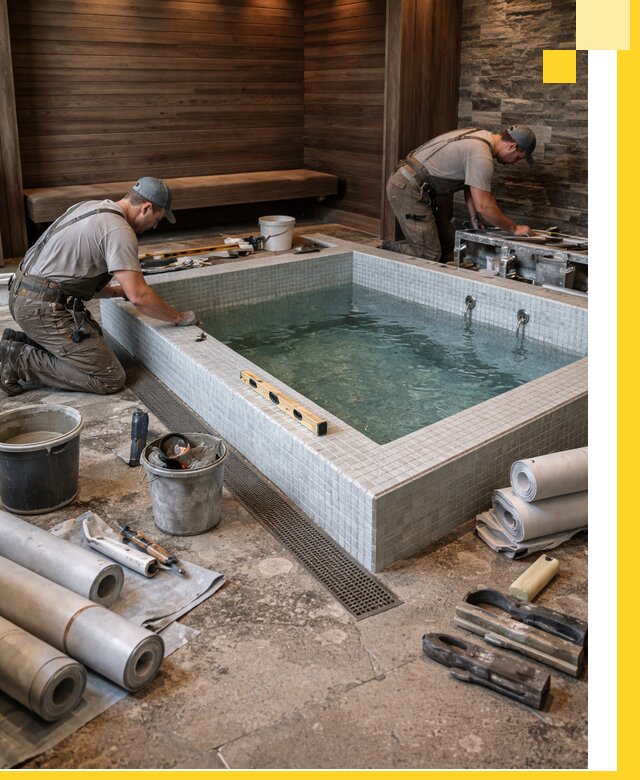 Установка и строительство бассейнов для сауны в Назарове