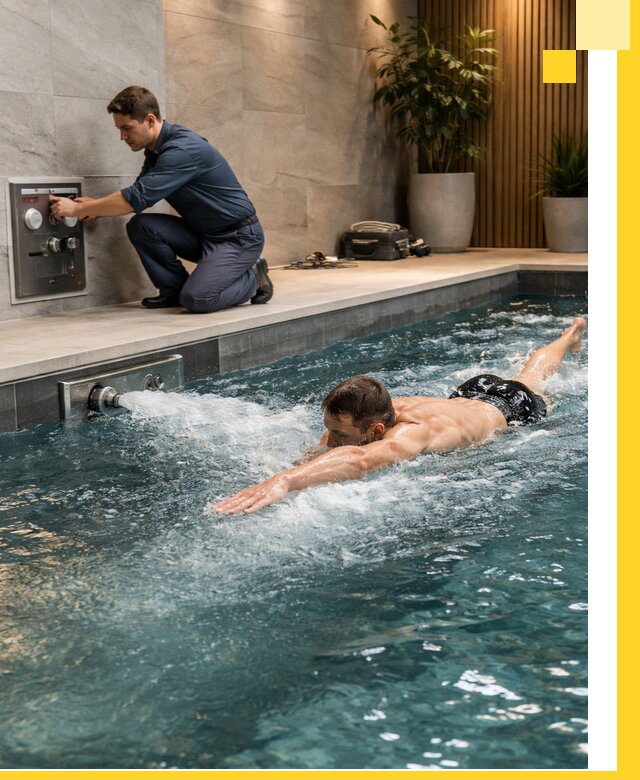 Проектирование и монтаж бассейнов с противотоком в Назарове