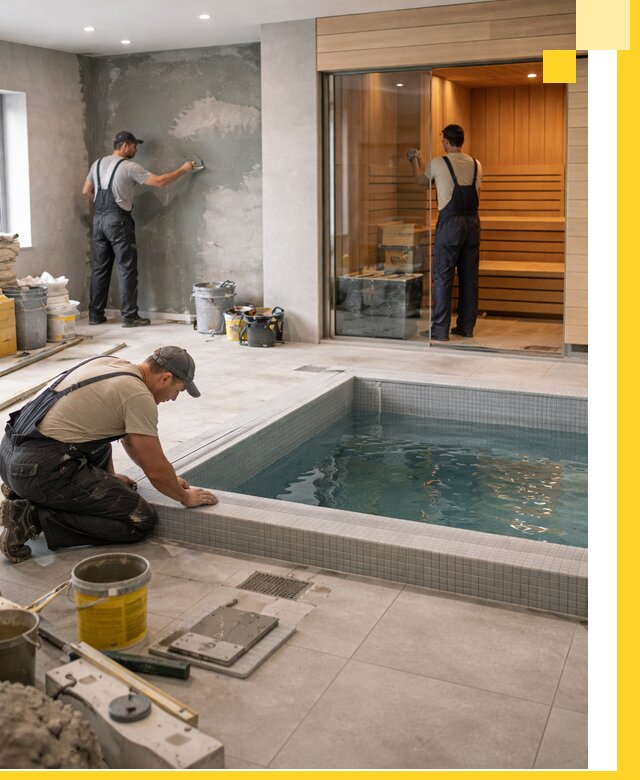 Проектирование и строительство сауны с бассейном в Назарове