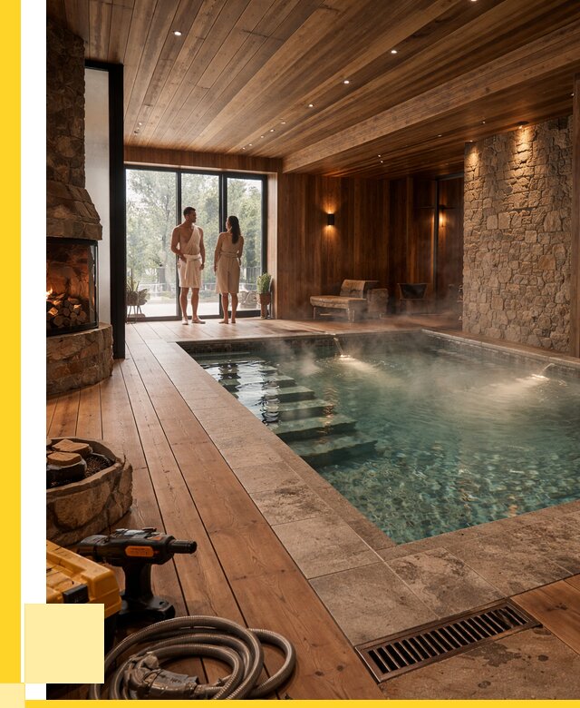 Проекты бань с бассейном под ключ в Назарове от 77085 р., ЭриданНрв