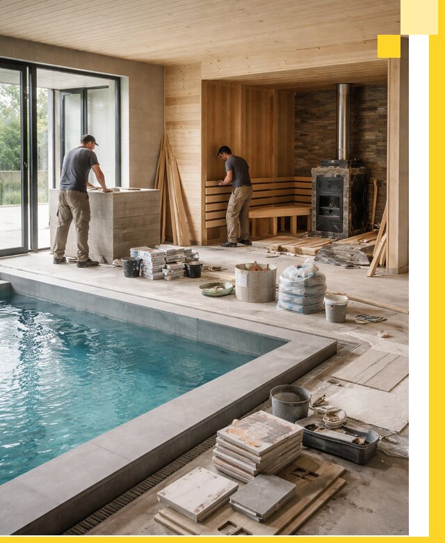 Проектирование и строительство бань с бассейном в Назарове