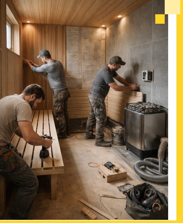 Сауны под ключ в Назарове, проектирование, строительство, отделка