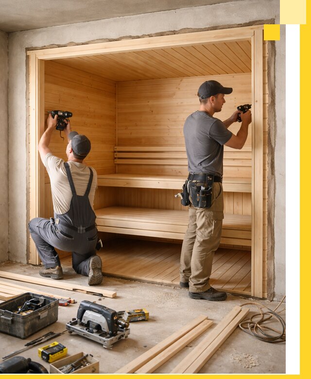 Монтаж саун под ключ в Назарове — проектирование и установка