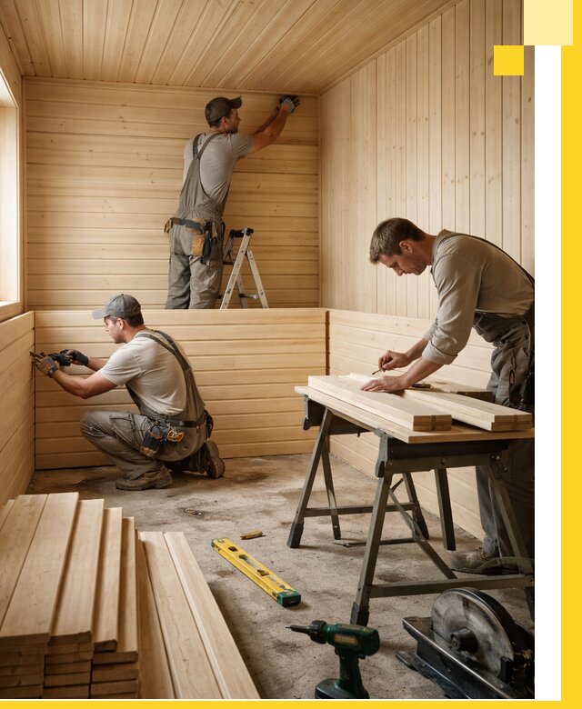 Обшивка саун в Назарове из натуральной древесины под ключ