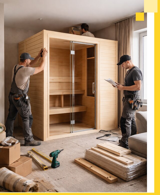 Установка и благоустройство саун в квартире в Назарове