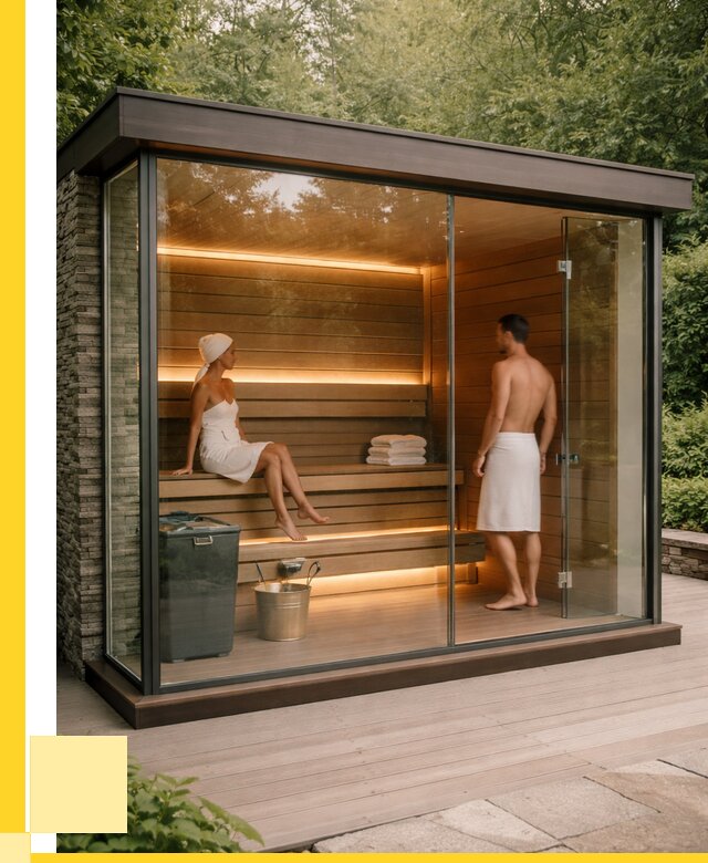 Сауна стеклянная и двери для сауны в Назарове от 256950 р. | ЭриданНрв