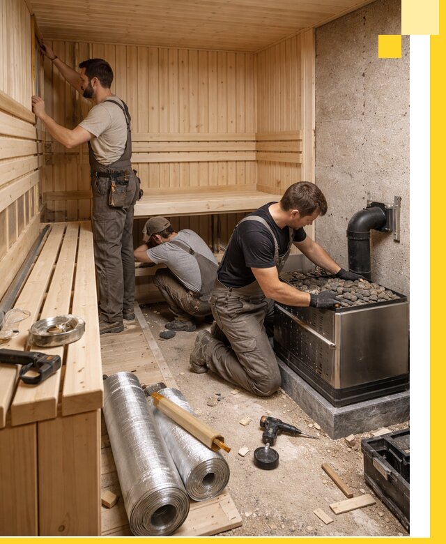 Индивидуальные сауны на заказ в Назарове под ключ, проект и монтаж