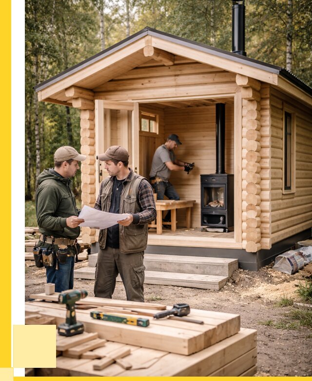 Монтаж бань под ключ в Назарове — от 205560 р. | ЭриданНрв