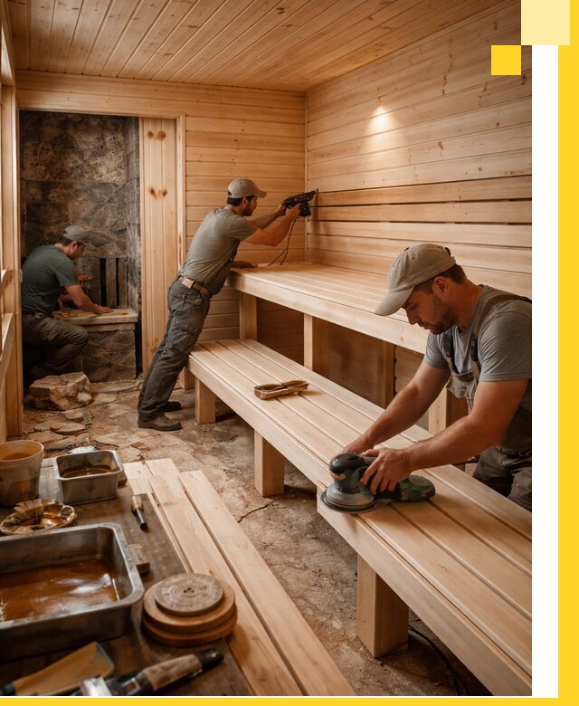 Профессиональная отделка бань в Назарове под ключ, с гарантией