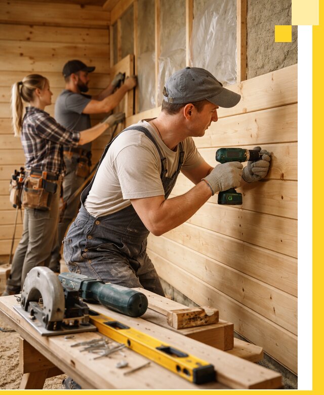 Обшивка бань под ключ в Назарове: отделка стен и потолков