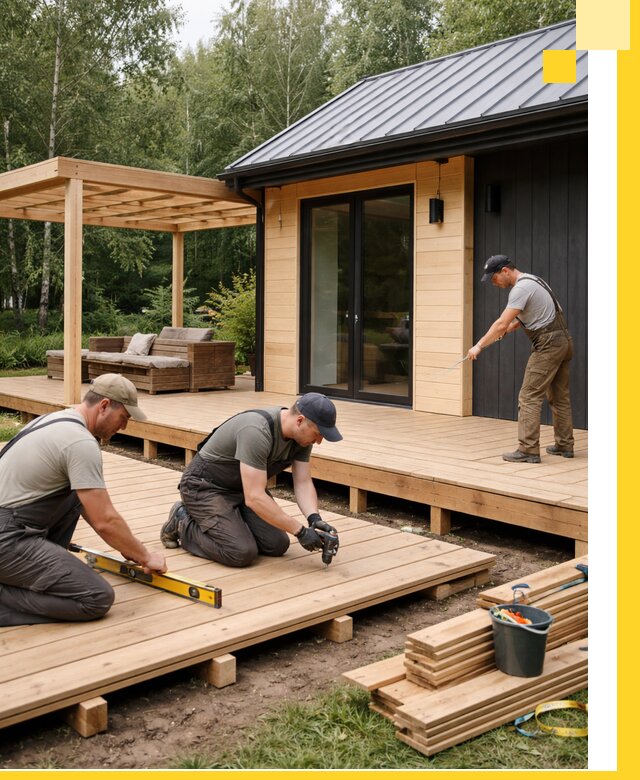 Строительство бань с террасой и бассейном под ключ в Назарове