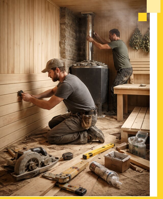 Полное строительство и оснащение парных под ключ в Назарове