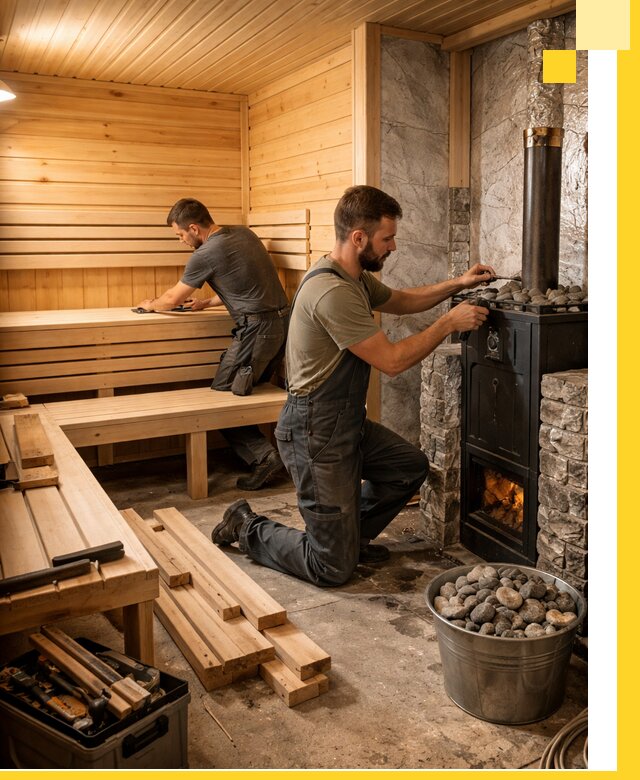 Дизайн и строительство интерьеров бань под ключ в Назарове