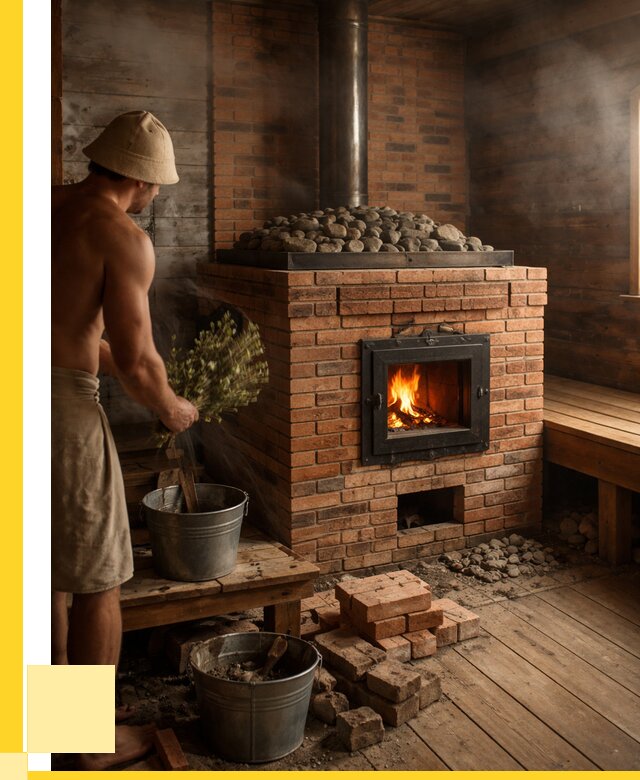 Кирпичные банные печи в Назарове от 92502 р. | ЭриданНрв