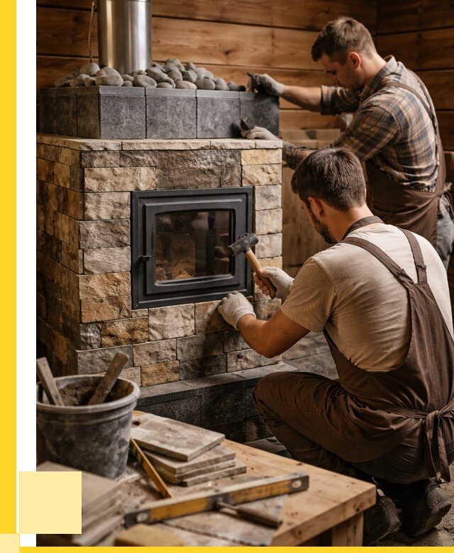 Облицовка банной печи в Назарове от 15417 р. | ЭриданНрв