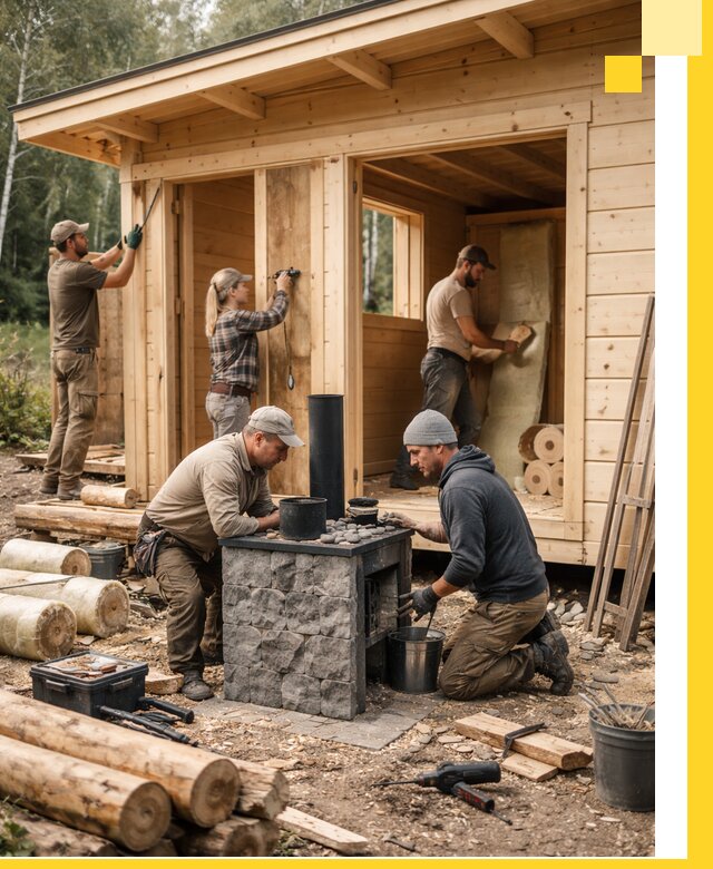 Купить баню под ключ в Назарове строительство монтаж отделка