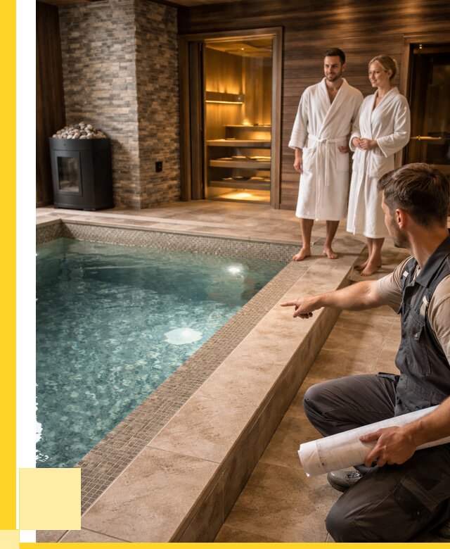 Проект бани с бассейном под ключ в Назарове от 66807 р. | ЭриданНрв