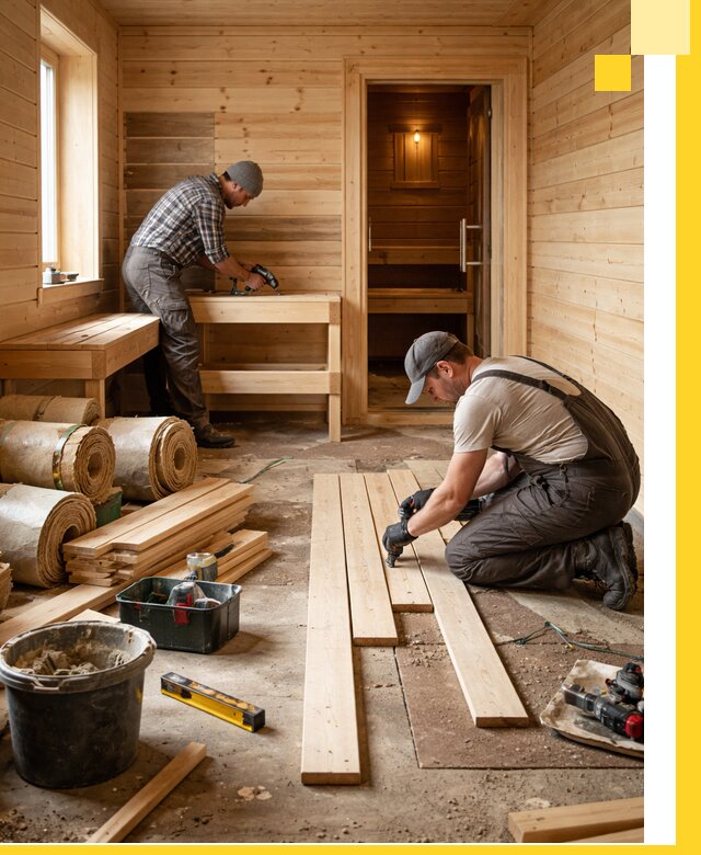 Индивидуальный проект бани с комнатой отдыха под ключ в Назарове