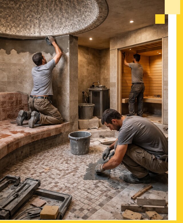 Проект и строительство хамама бани и сауны под ключ в Назарове