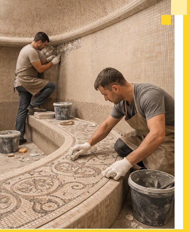 Плитка для хамама в Назарове, укладка, подбор и поставка