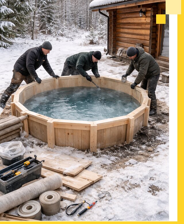 Изготовление и установка ледяных купелей под ключ в Назарове