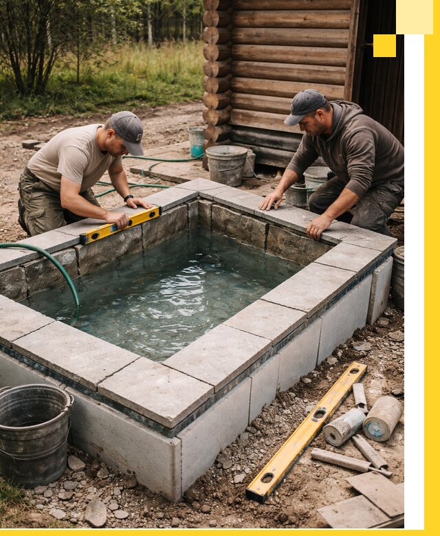 Изготовление и установка холодных купелей под ключ в Назарове